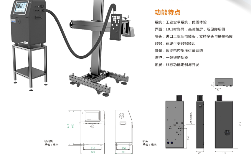 GF-W3000 UDI噴碼機 高賦碼